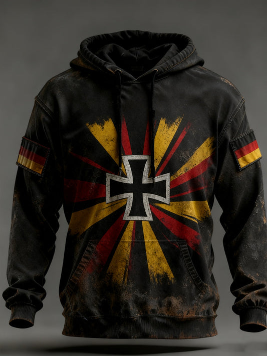Pánské vintage německá vlajka umění tisk mikina