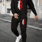 Pánské retro tisk business sweatshirt oblek