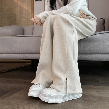 ⭐Dámské zimní kalhoty s rovnými nohavicemi a vysokým pasem